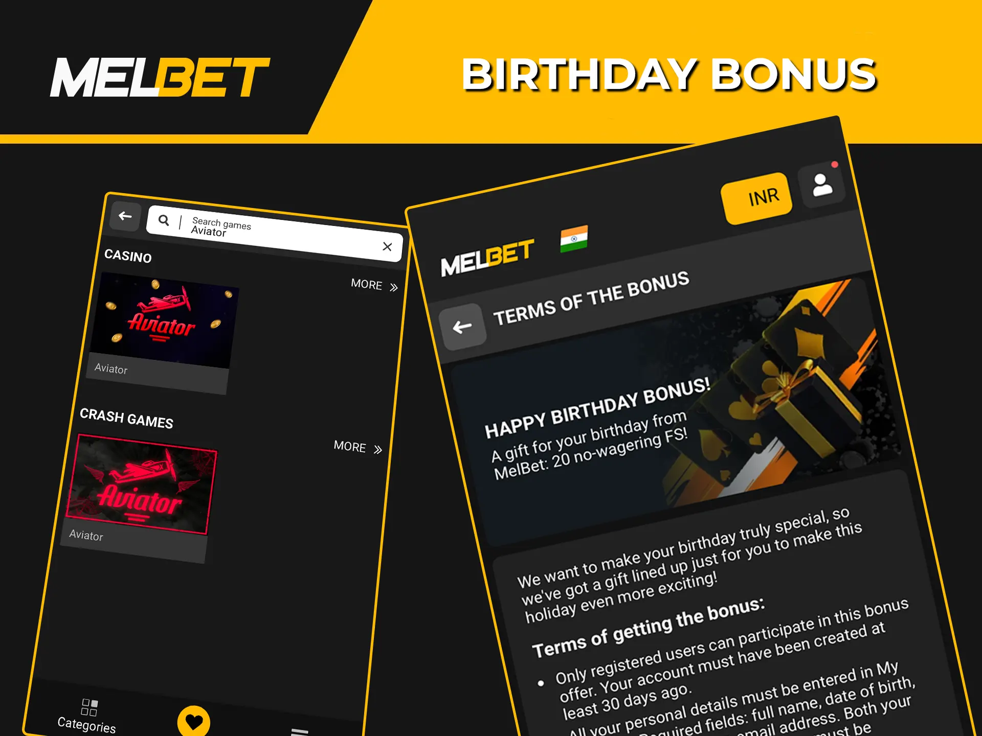 Receive gifts from Melbet for your birthday.