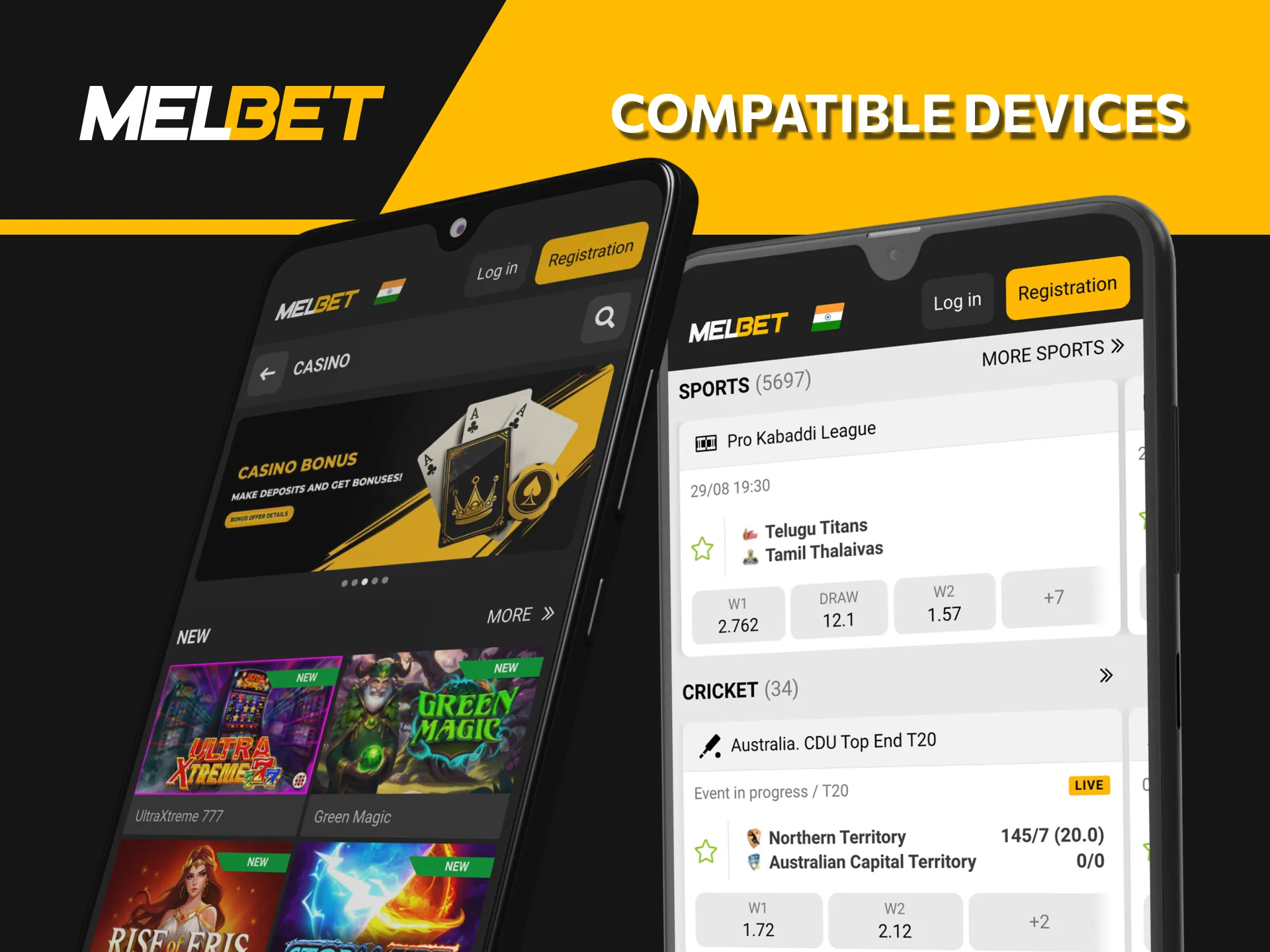 Melbet Android app supported device list.